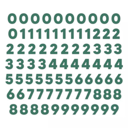 Dark Green Number Embellishments (80/pk)