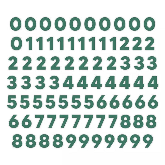 Dark Green Number Embellishments (80/pk)