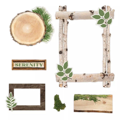 Deeper in the woods Flocked embellishments
