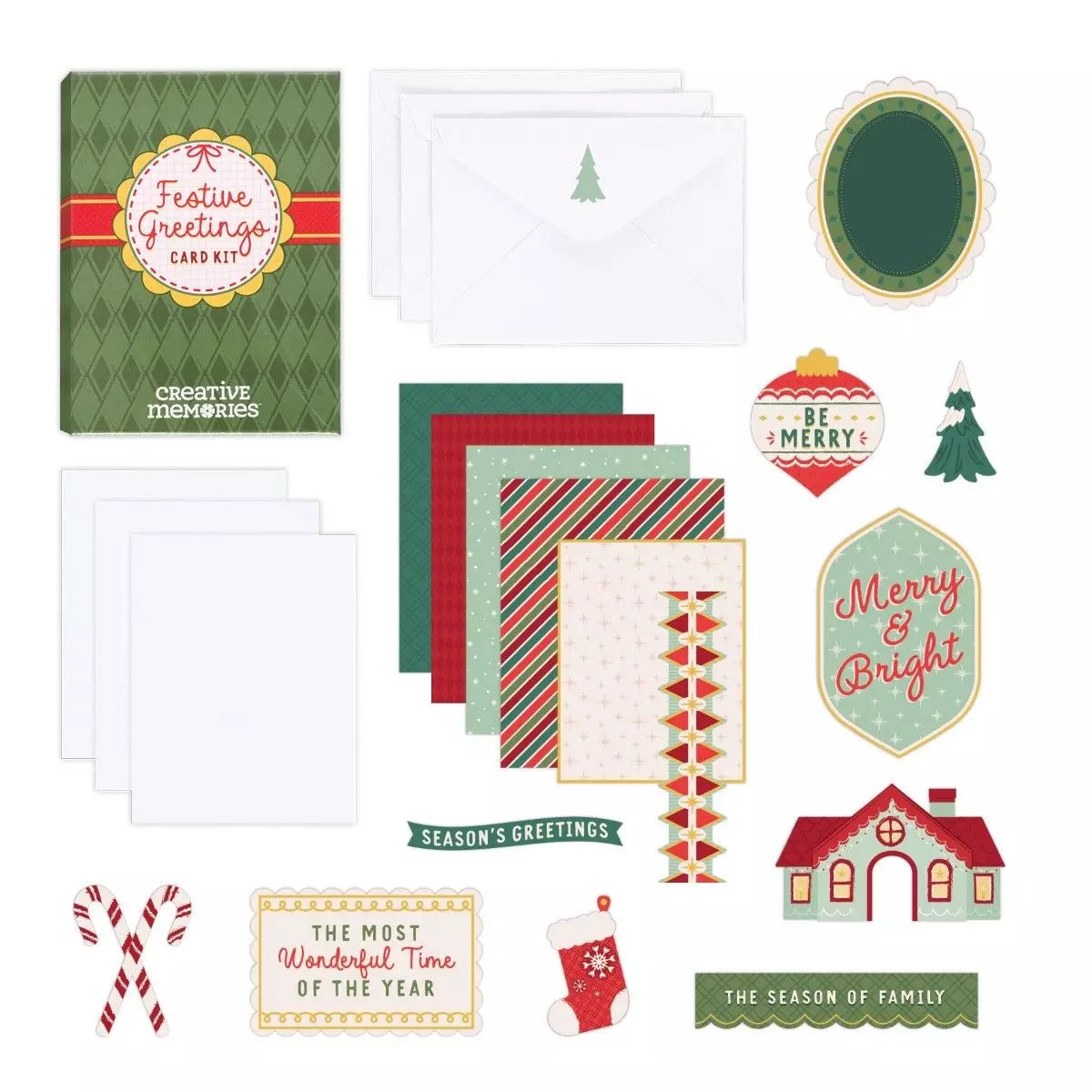 Festive Greetings Card Kit (12/pk)