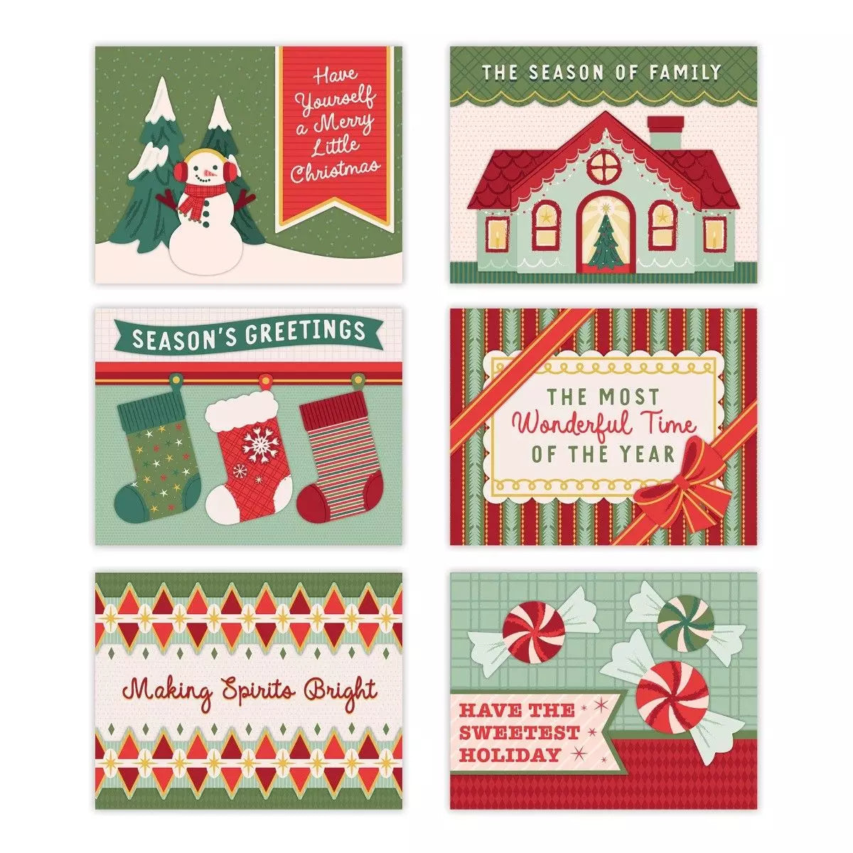 Festive Greetings Card Kit (12/pk)
