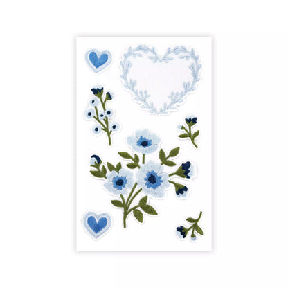 Something Blue Embroidered Adhesive Embellishments (7/pk)