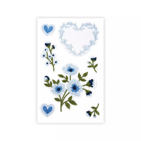 Something Blue Embroidered Adhesive Embellishments (7/pk)