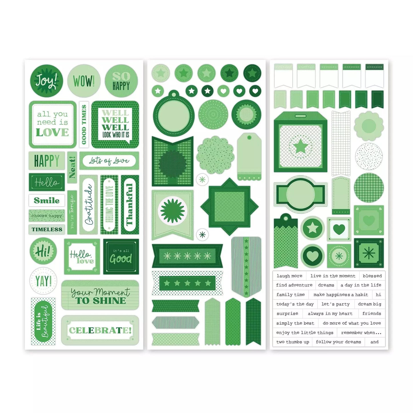 Totally Tonal Kelly Green Stickers
