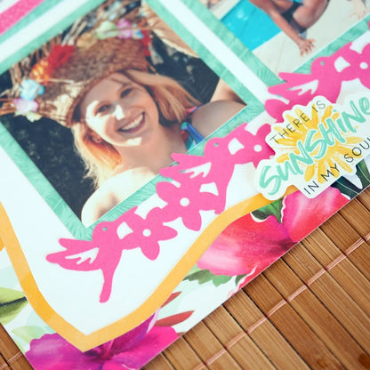 Hummingbird & Flowers Border Punch