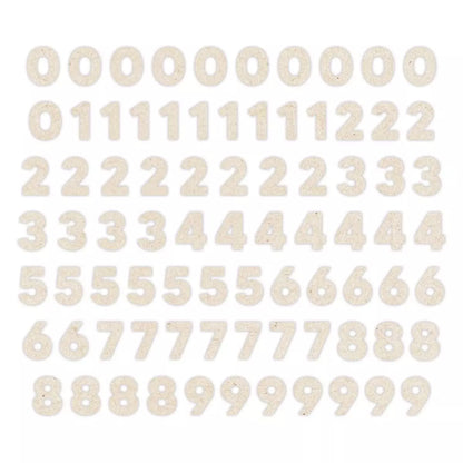 Light Kraft Number Embellishments (80/pk)