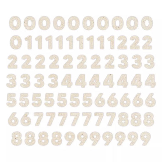Light Kraft Number Embellishments (80/pk)