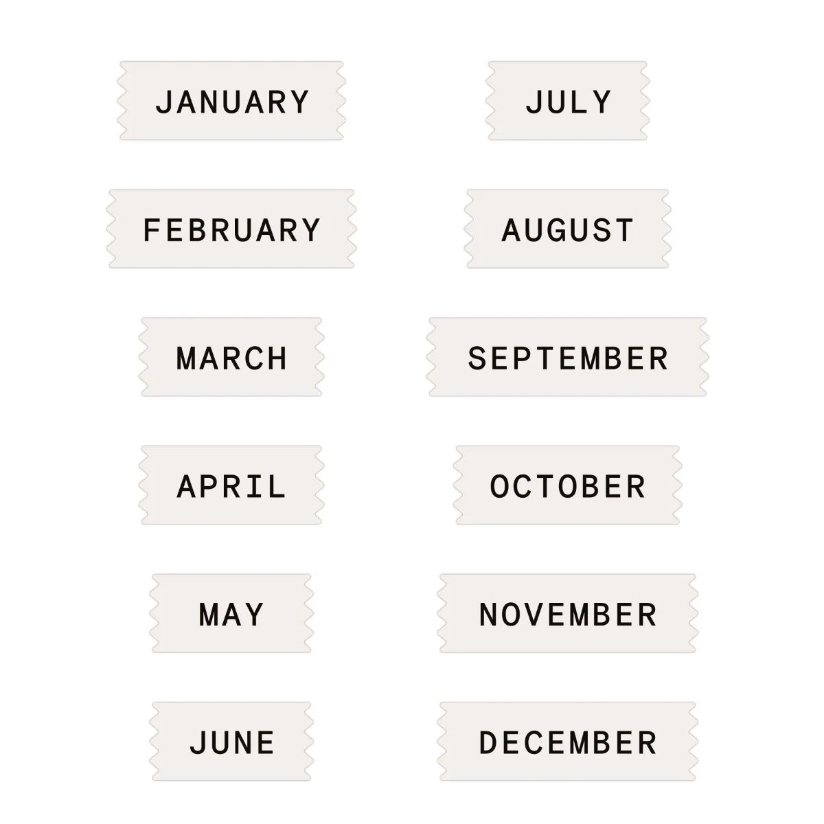 Natural Beginnings Monthly Title Embellishments