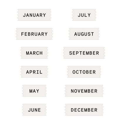 Natural Beginnings Monthly Title Embellishments