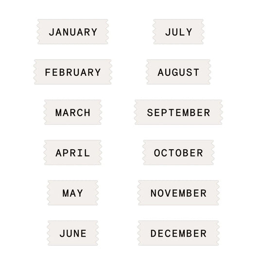 Natural Beginnings Monthly Title Embellishments