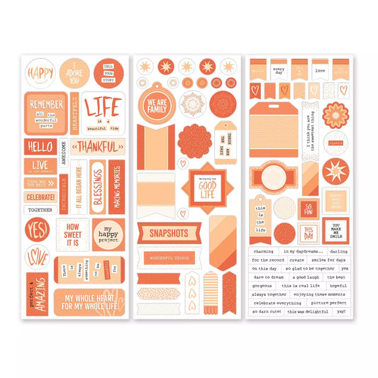 Totally Tonal Tangerine Stickers