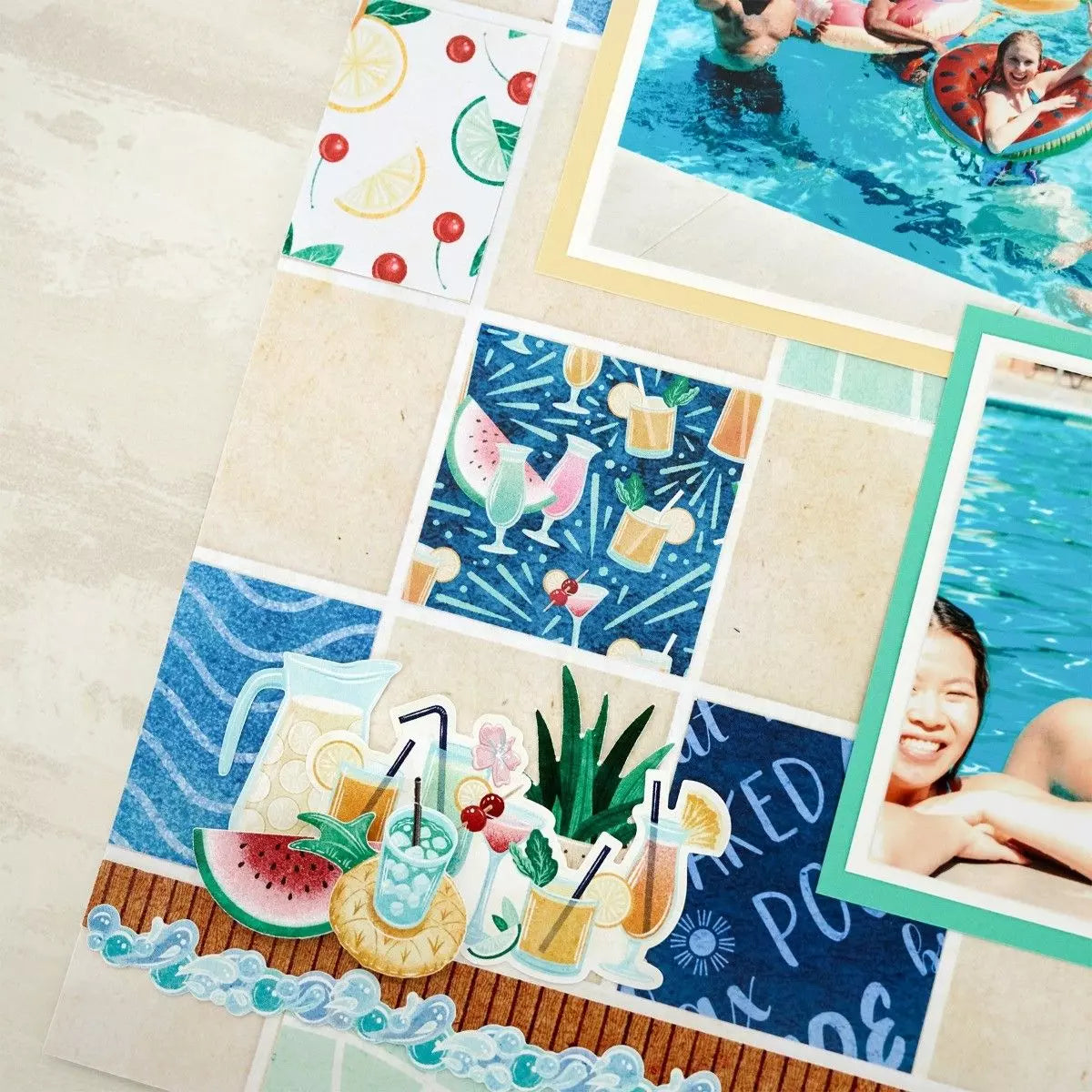 Poolside Paradise Designer Paper