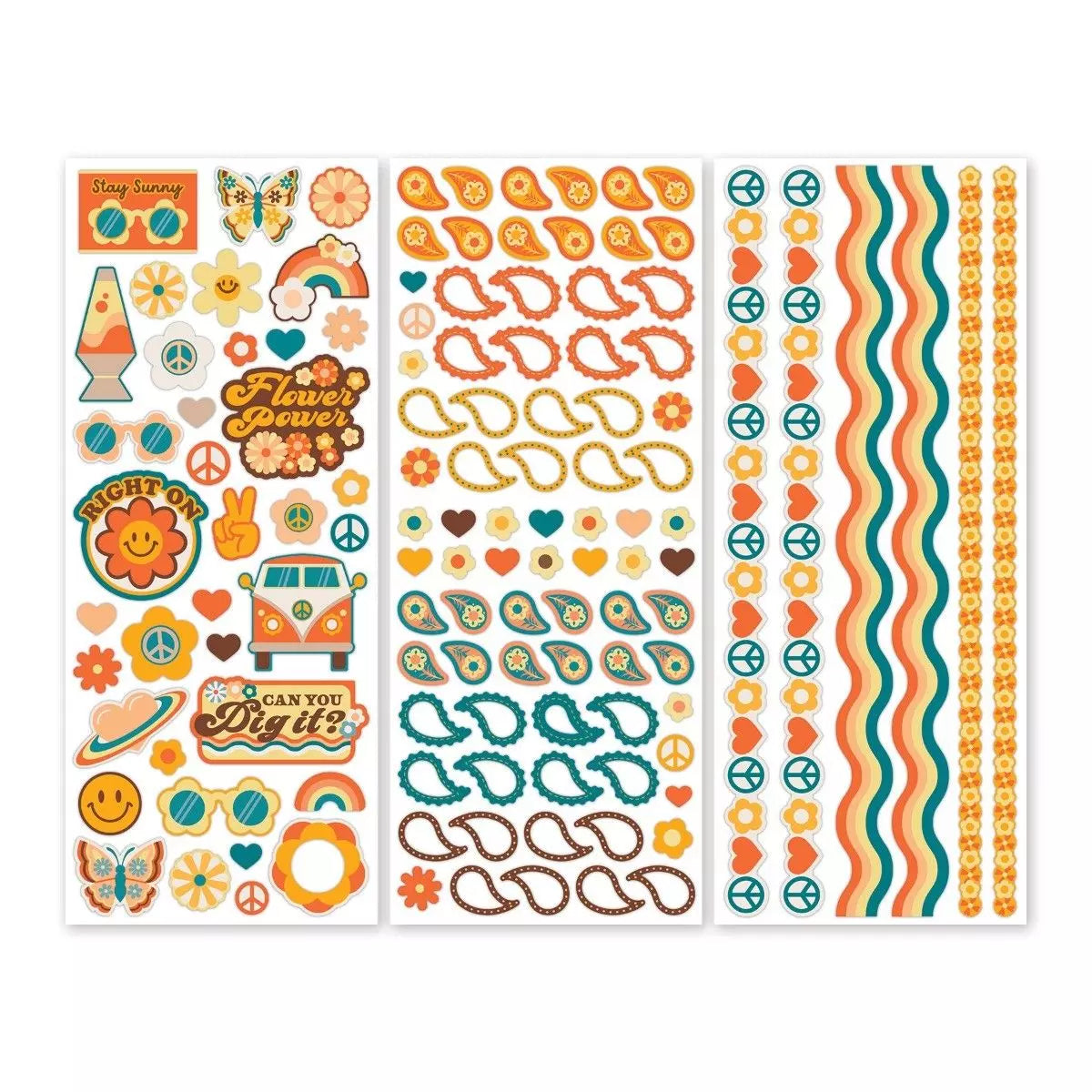 Retro Vibes Stickers (3/pk)