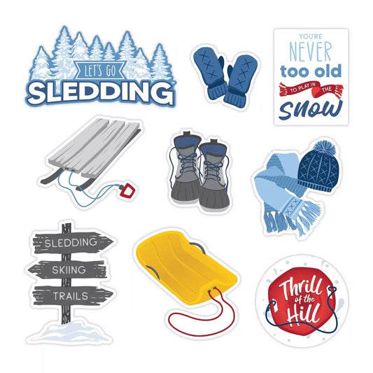 Flurry of Fun Sledding Embellishments