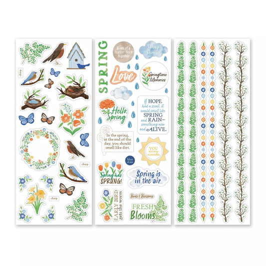 Birds & Blossoms Stickers (3/pk)