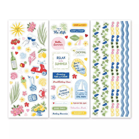 Relax Into Summer Stickers (3/pk)