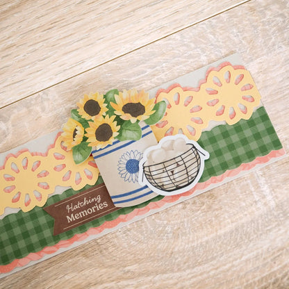 Sunflower Chain Scallop Border Punch