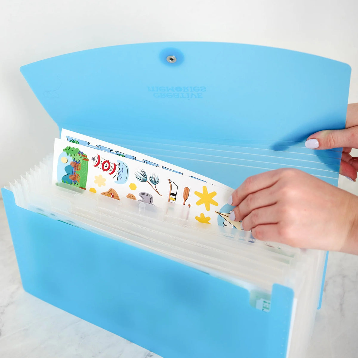 Blue Sticker File Mate