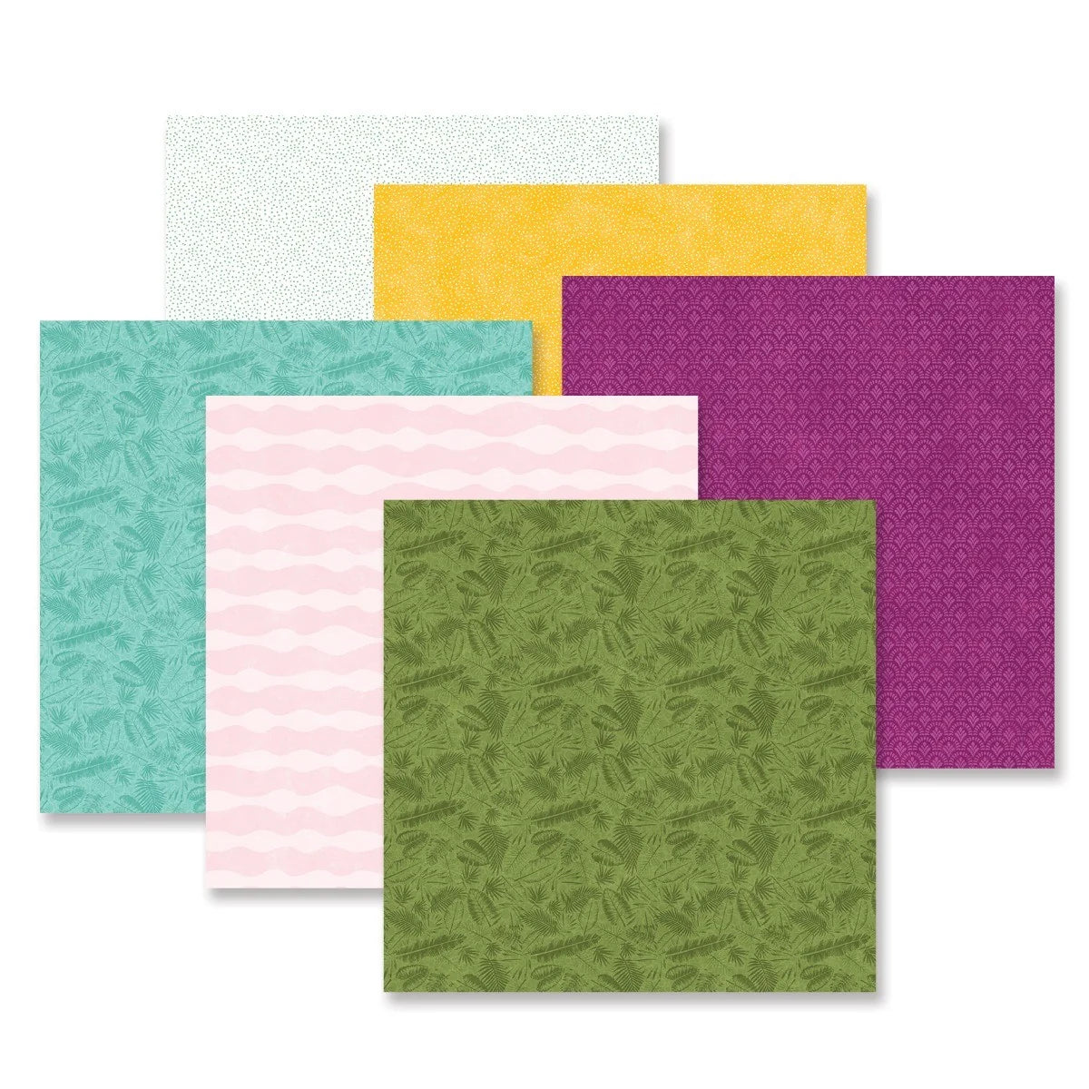 Tropical Garden Tone-on-tone Paper Pack (12/pk)