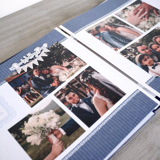 12x12 Blended Blues Fast2Fab™ Refill Pages (16/pk)