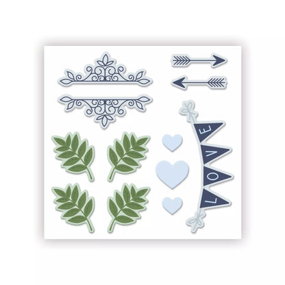 Something Blue Embossed Embellishments (40/pk)