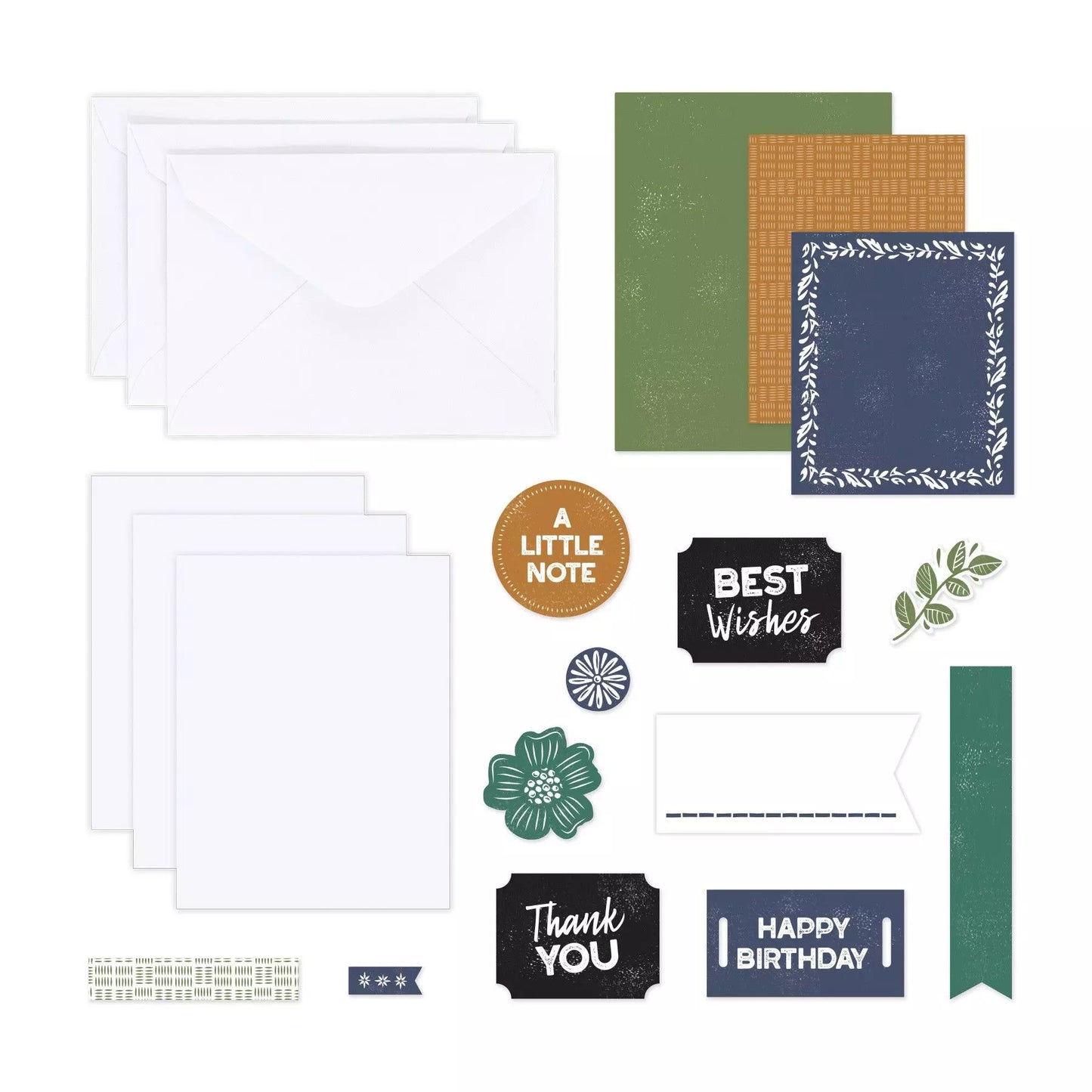 Welcoming Woodblock Prints Trio Card Kit