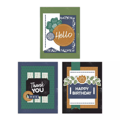 Welcoming Woodblock Prints Trio Card Kit
