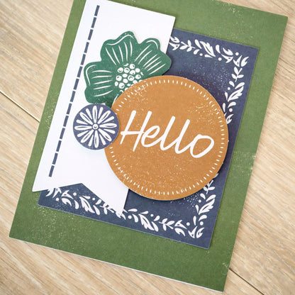 Welcoming Woodblock Prints Trio Card Kit