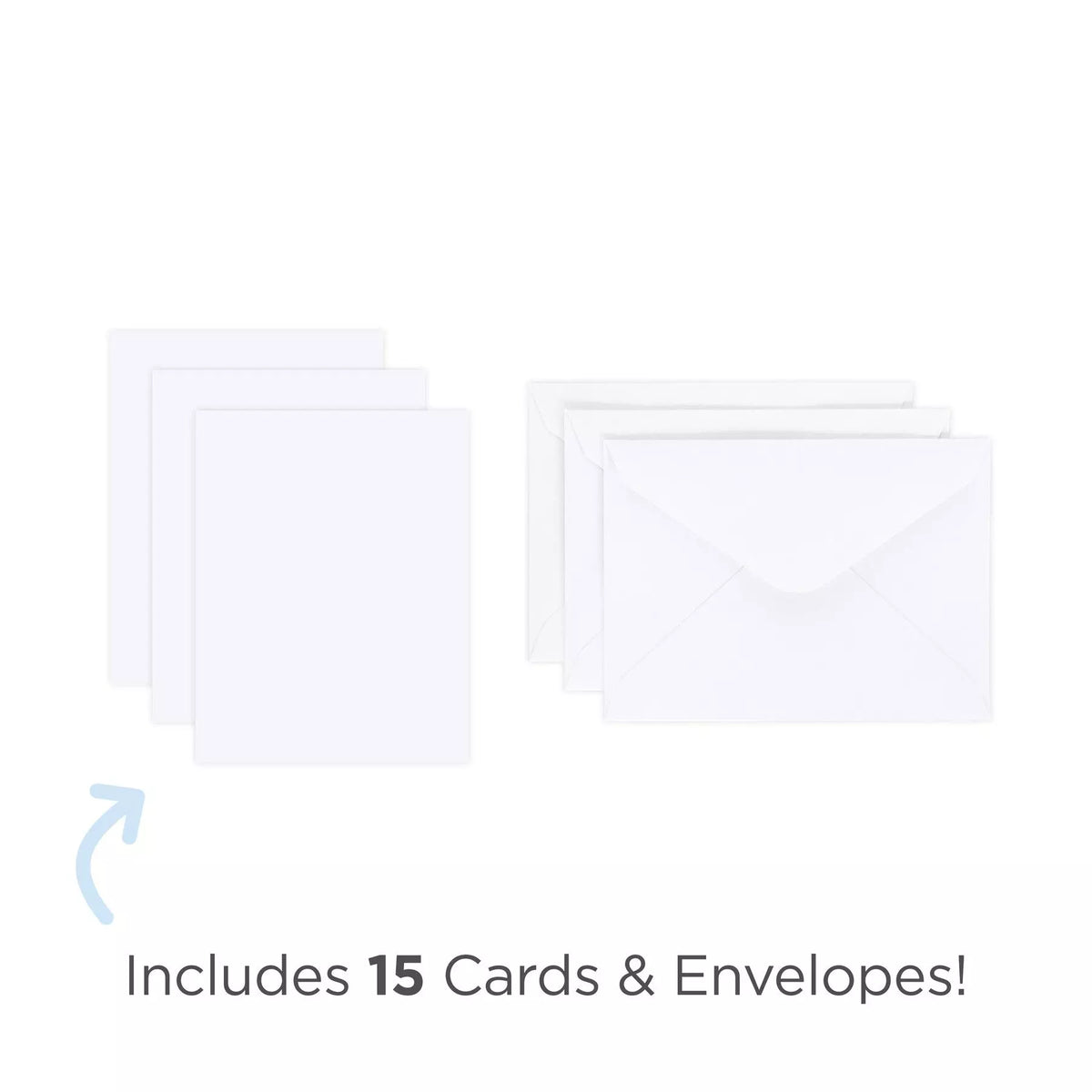 White Cards & Envelopes (15/pk)