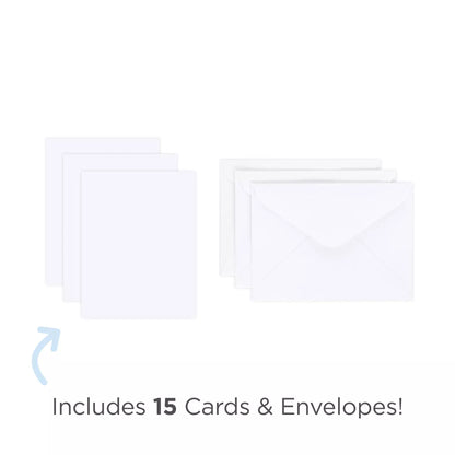 White Cards & Envelopes (15/pk)