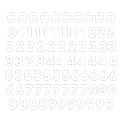 White Number Embellishments (80/pk)