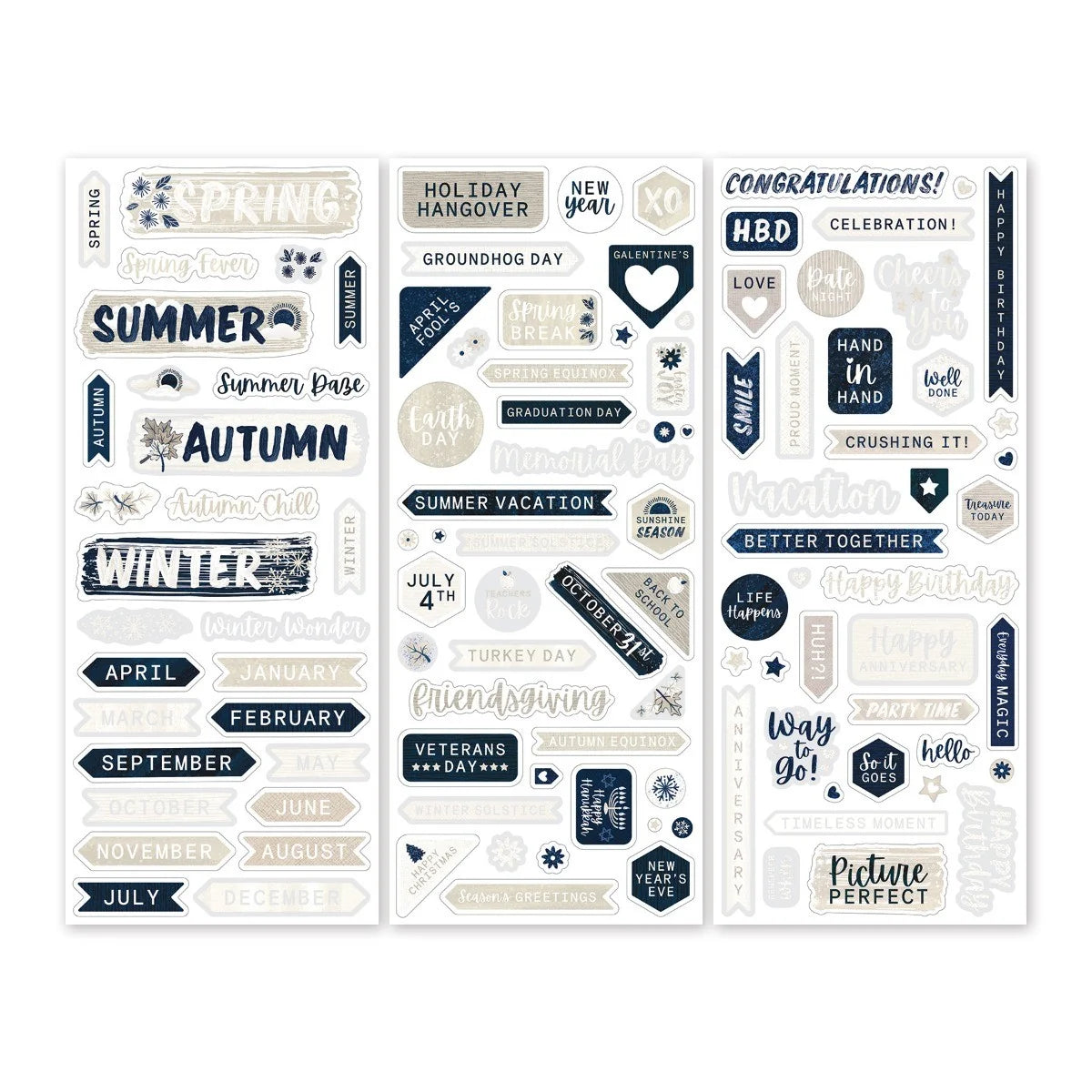 Your Own Way Clear Title Stickers (3/pk)