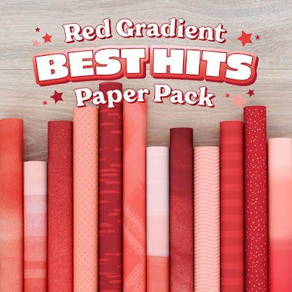 Red Gradient Best Hits Designer Paper Pack